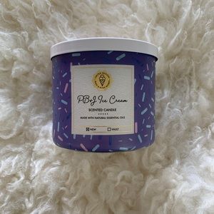 New BBW Pb & J Ice Cream 3-Wicked Candle RARE & HTF